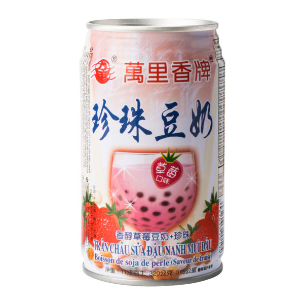 Mong Lee Shang Pearl soybean drink strawberry aroma with tapioca (珍珠豆奶草苺味)