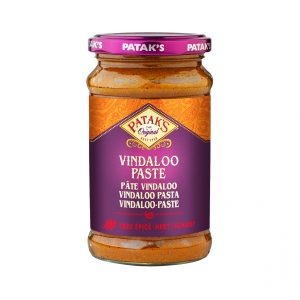 Patak's Vindaloo pasta (heet)