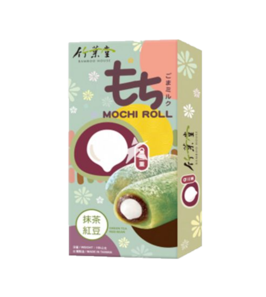 Bamboo House  Mochi roll red bean & matcha flavor (竹叶堂Q三重 抹茶红豆牛奶卷心麻糬)