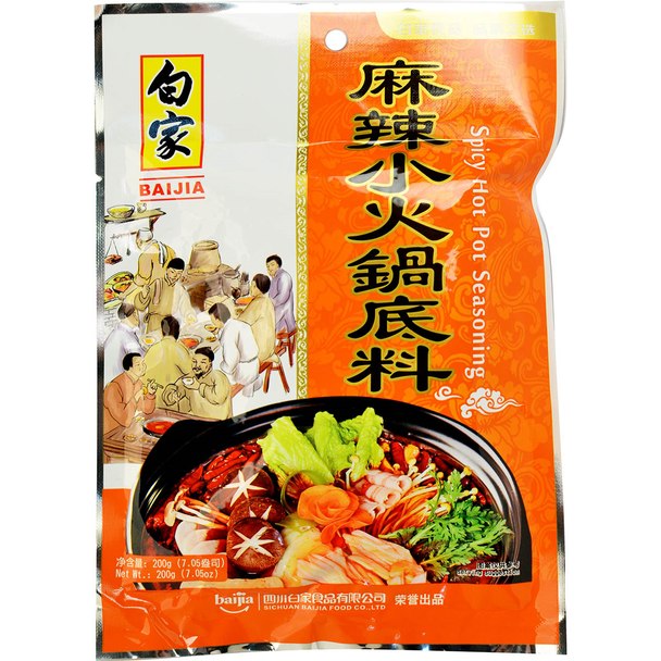 Bai Jia Pikante hot pot kruiden (白家 麻辣小火锅底料)