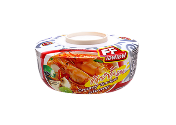 Fashion Food  Bowl noodle tom yum shrimp creamy flavor