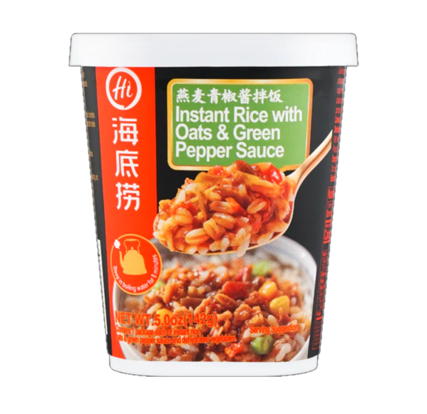 Hai Di Lao  Instant rice with oats & green chilli pepper sauce  (海底捞 燕麦青椒酱拌饭)