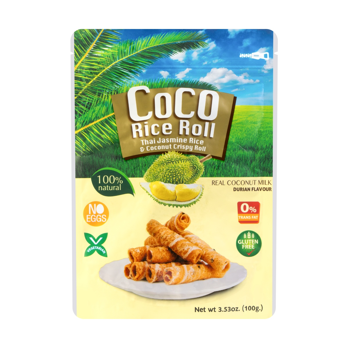 CoCo Crispy coconut rice roll durian flavor