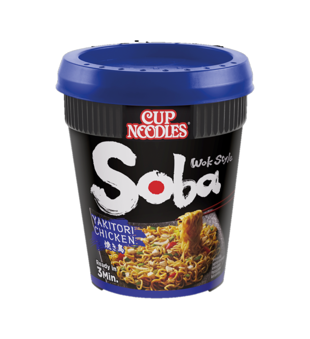 Cup soba noodle yakitori chicken flavor