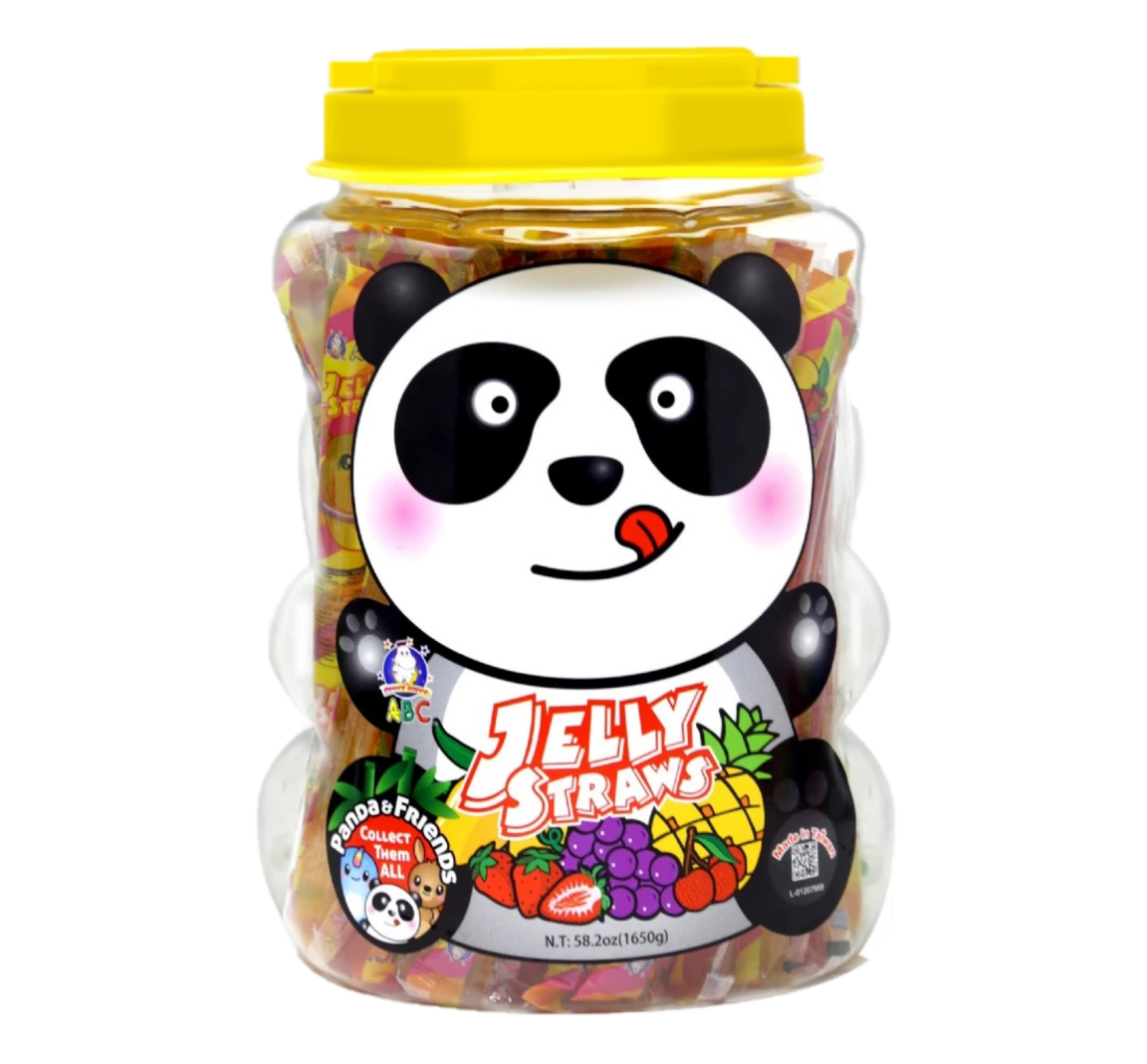 ABC Jelly straws assorted panda & friends