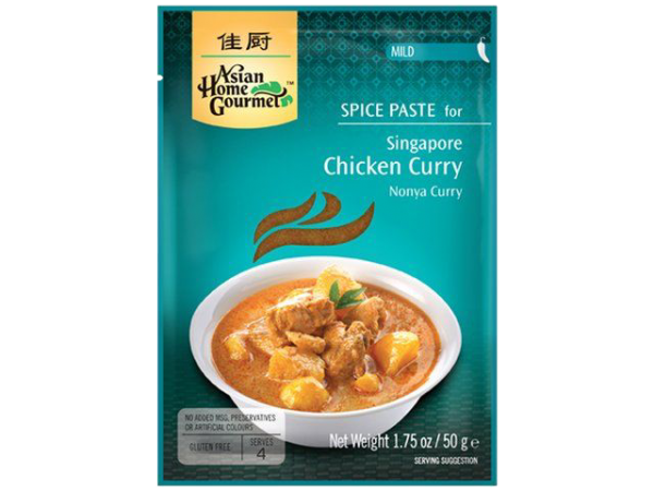 Asian Home Gourmet Kruidenpasta voor nonya kip curry volgens Singaporees recept