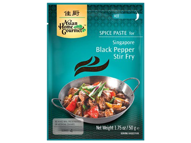 Asian Home Gourmet Kruidenpasta voor Singaporees roerbakgerecht met zwarte peper