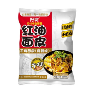 Bai Jia  Sichuan broad noodle - spicy and hot flavour (白家阿宽四川特色面品 红油面皮 - 麻辣味)