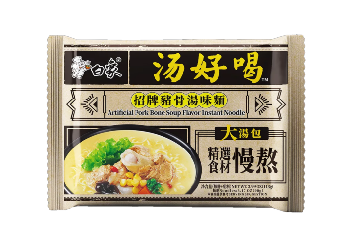 Baixiang Baixiang instant noodle pork bone soup flavor (白象 汤好喝方便桶面 招牌猪骨汤味)