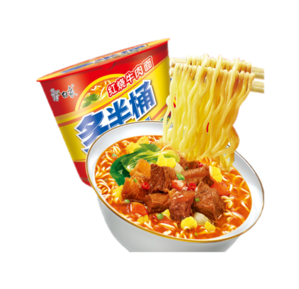 Baixiang  Bowl nstant noodle artificial roasted beef flavor (白象 红烧牛肉味碗面)