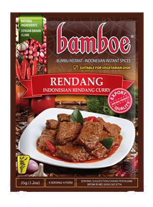 Bamboe Kant-en-klare kruiden voor Indonesische rendang curry (rendang)