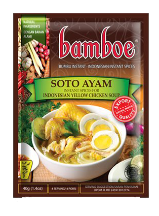 Bamboe Kant-en-klare kruiden voor Indonesische gele kippensoep (soto ayam)
