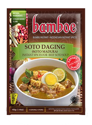 Bamboe Kant-en-klare kruiden voor rundsvlees soto soep (soto madura)