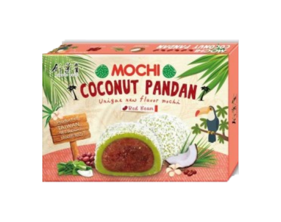 Bamboo House  Mochi coconut pandan - red bean flavor (vegan)