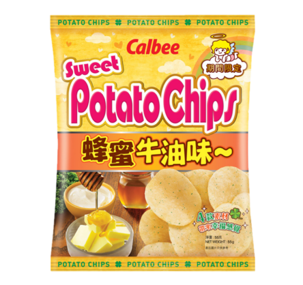 Calbee Sweet potato chips honey butter flavour
