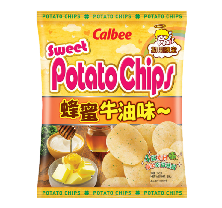 Calbee Sweet potato chips honey butter flavour