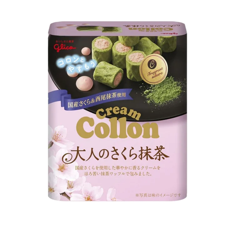 Glico Collon cream sakura matcha