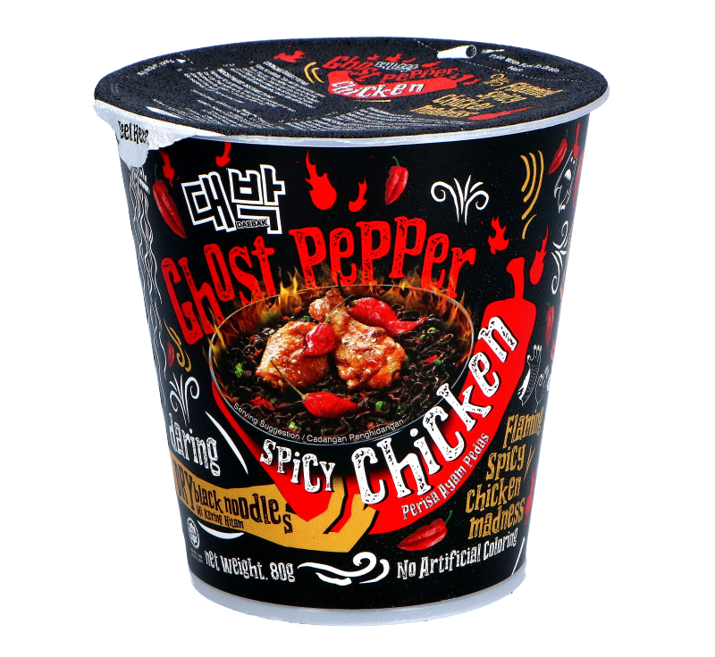 Daebak Cup noodle ghost pepper spicy chicken flavour
