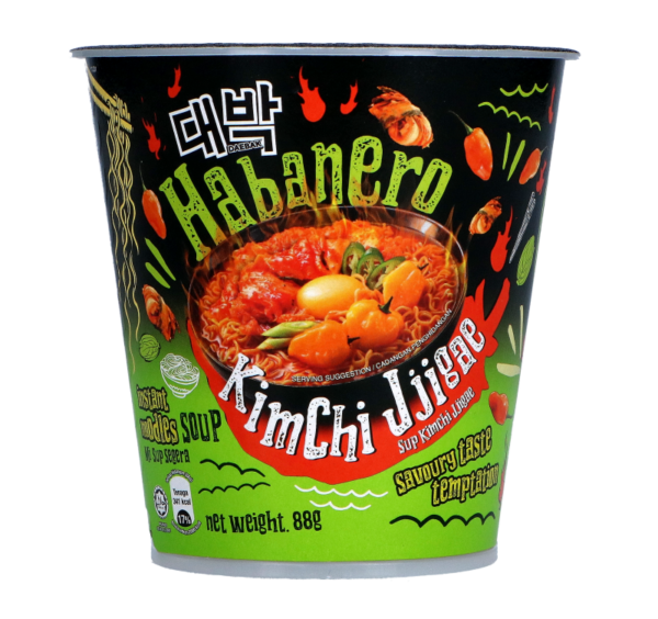 Daebak Cup noodle habanero kimchi jjigae flavour