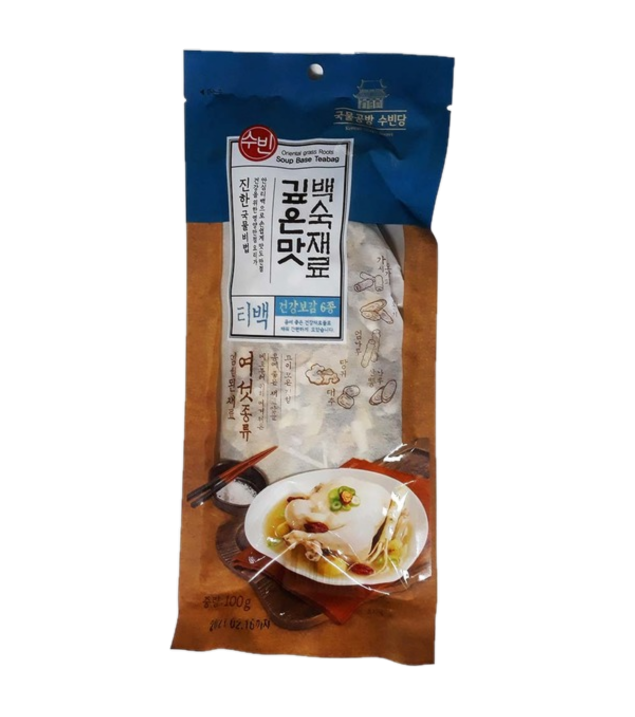 Korean Soup's Secret Soep base for samgyetang (수빈 깊은맛 삼계탕 백숙재료(티백)