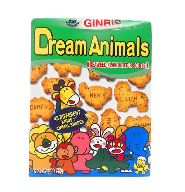 Ginbis Animals biscuit seaweed flavour