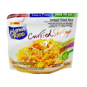 Mama Instant fried rice curried shrimp (gluten free)