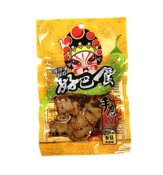 Hi Pass Tofu snack mushroom cumin flavour (好巴食 Q豆干 香菇孜然味)