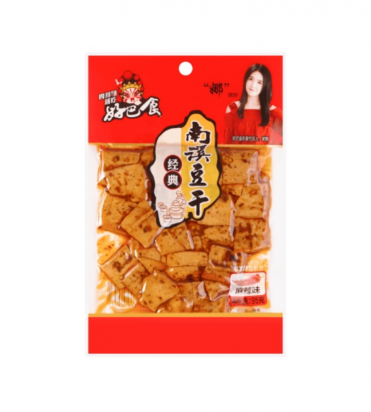 Hi Pass  Tofu snack spicy flavour (好巴食 南溪豆干 麻辣味)