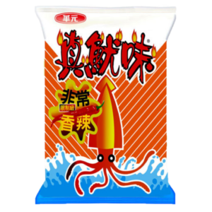 Hwa Yuan  Squid shaped crackers spicy flavour (华元 真鱿味 非常香辣)