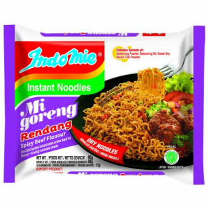 Indomie Mi goreng rendang noodle spicy beef flavor
