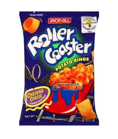Jack'n Jill Roller coaster potato rings cheddar cheese flavor