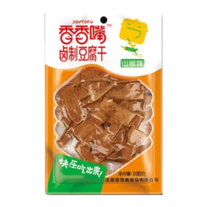 Joytofu  Dried tofu snack pepper flavour (香香嘴 卤制豆腐干 山椒味)