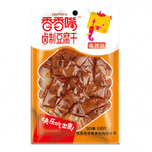 Joytofu Dried tofu snack spicy flavour (香香嘴 卤制豆腐干 麻辣味)