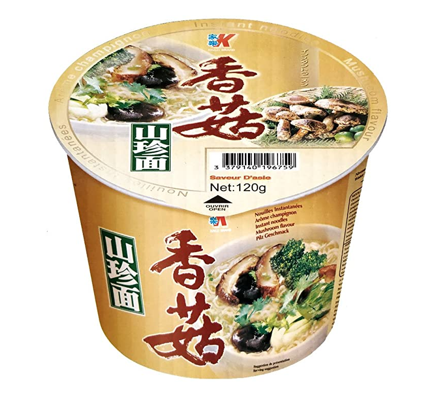 Kailo Brand Bowl noodle mushroom flavor (家乐香菇山珍面 (桶))