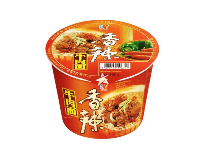 Kailo Brand Bowl noodle spicy beef flavor (家乐香辣牛肉面 (桶))