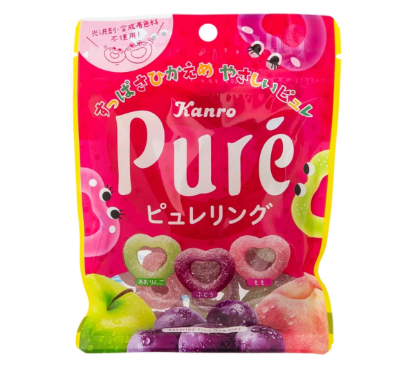 Kanro Pure assorted fruit gummies