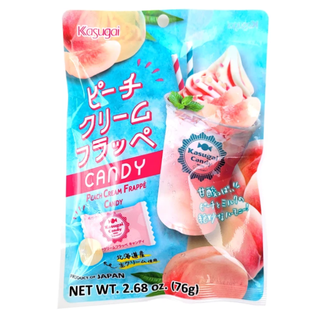 Kasugai Peach creamy frappé candy