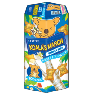Lotte  Family pack koala cookies vanilla milk flavour