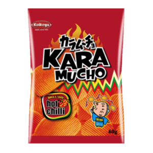Koikeya Kara mucho ribbed potato chips hot chilli flavor