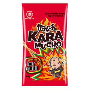 Koikeya Kara mucho potato sticks hot chilli flavor