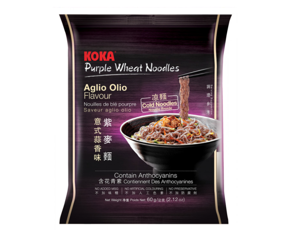 Koka Purple wheat noodle algio olio flavor (可口紫麥即食麵 60g)