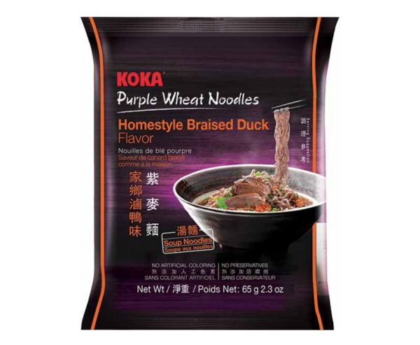 Koka Purple wheat noodle homestyle braised duck flavor (可口紫麥即食麵 65g)