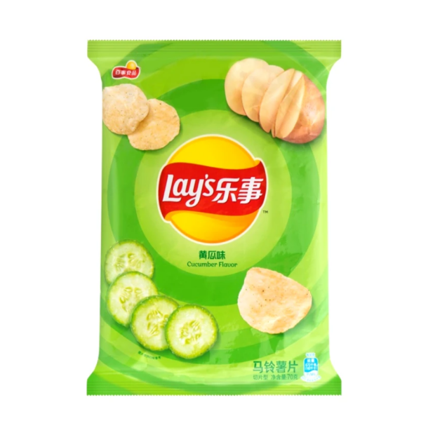 Lay's Potato chips cucumber flavor (40g) (乐事 黄瓜味)