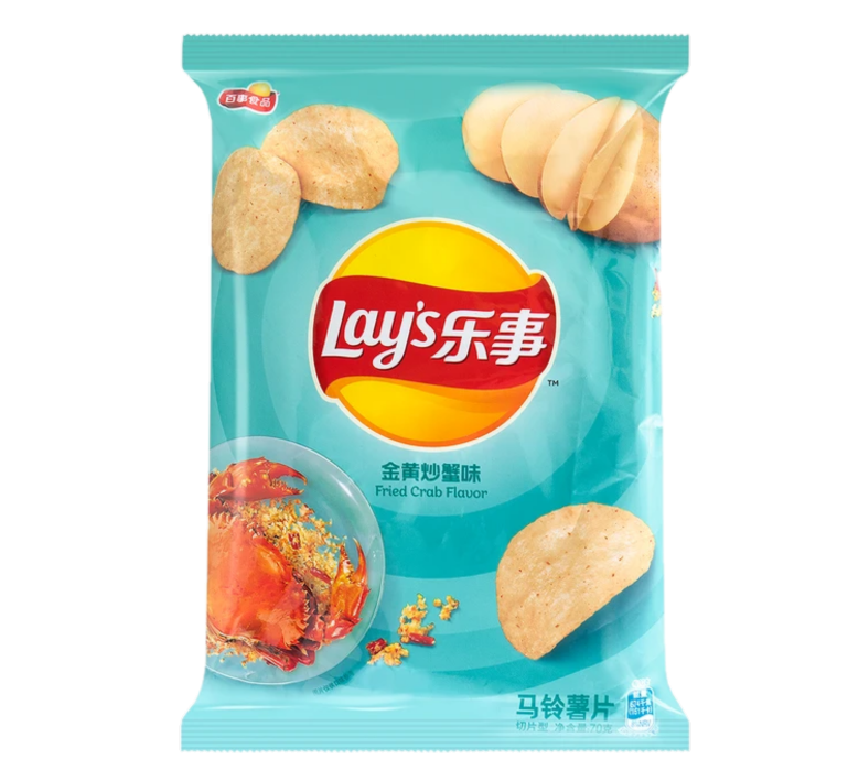 Lay's Potato chips fried crab flavor