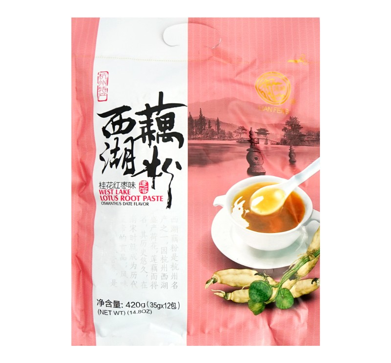 Lian Feng West lake lotus root paste osmanthus date flavor (莲峰 西湖藕粉 桂花红枣味)