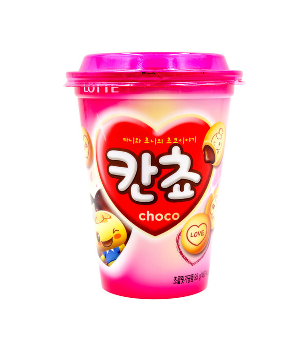 Lotte Kancho cup chocolate crackers