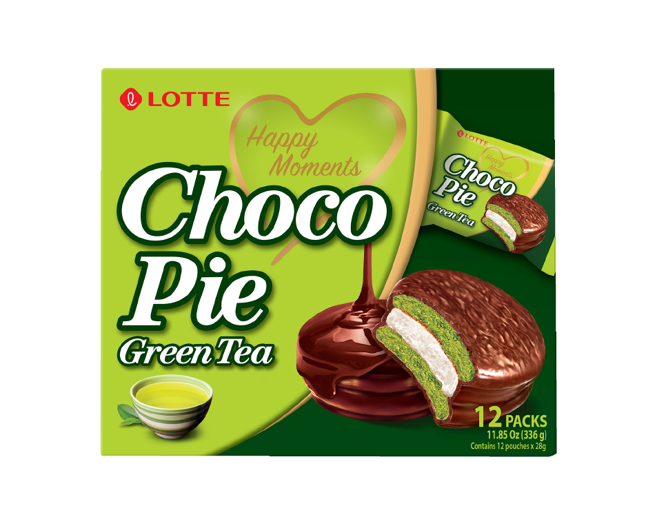 Lotte Choco pie green tea