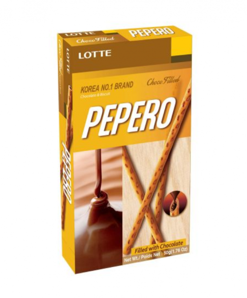 Lotte Pepero filled with chocolate