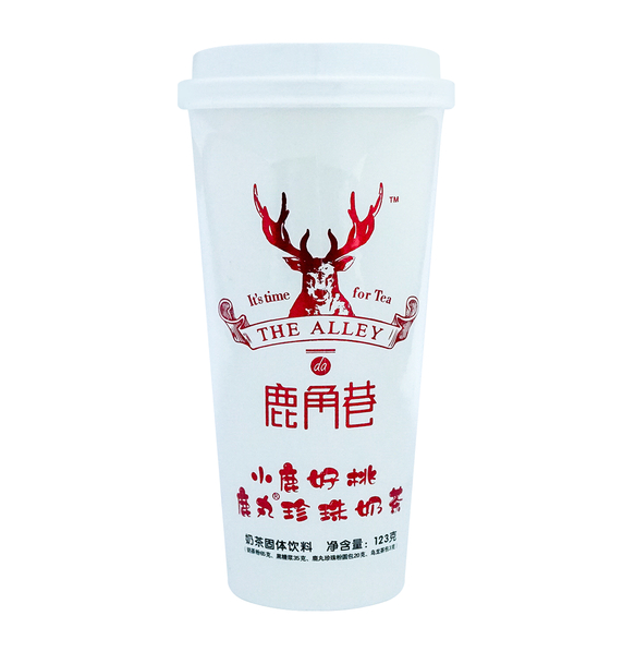 Lu Jiao Xiang 鹿角巷  小鹿好桃珍珠奶茶 Pearl milk tea peach flavor