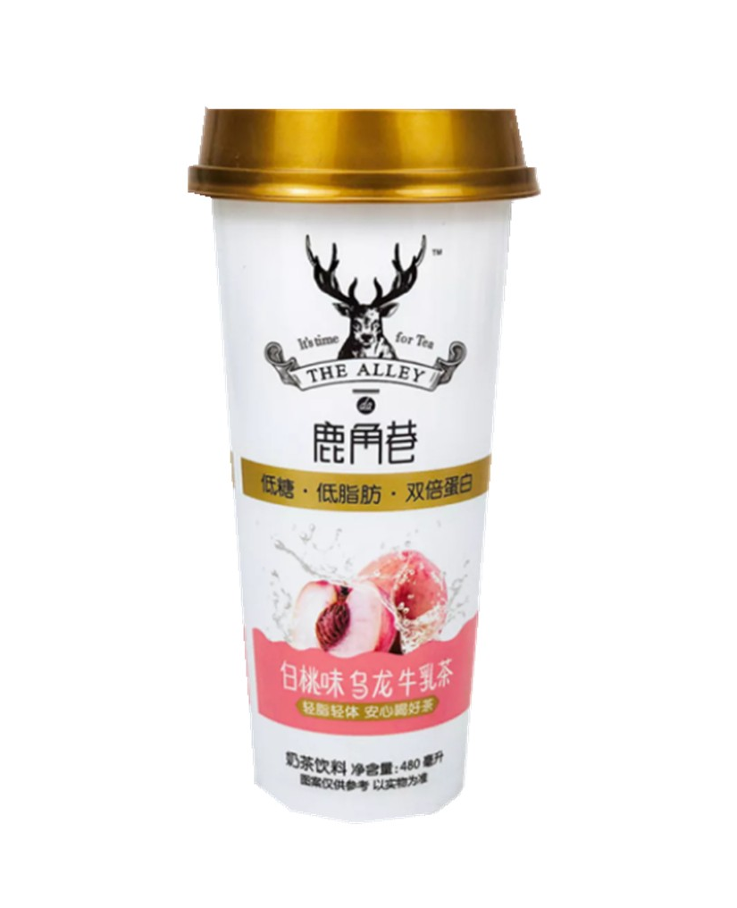 Lu Jiao Xiang 鹿角巷  白桃乌龙牛乳茶 melkthee perzik oolong drank